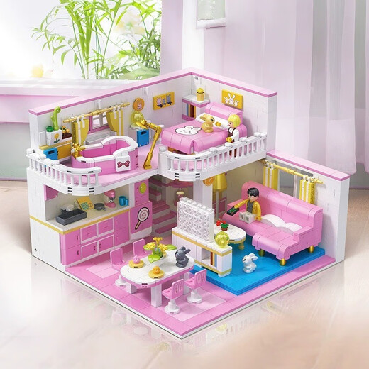 Lego Garden Villa собрать строительные блоки улицы Вид серия Принцесса Замок Хаус Детские игрушки мальчики и девочки подарки на день рождения Wangwang Fashion небольшая квартира 1048 зерна