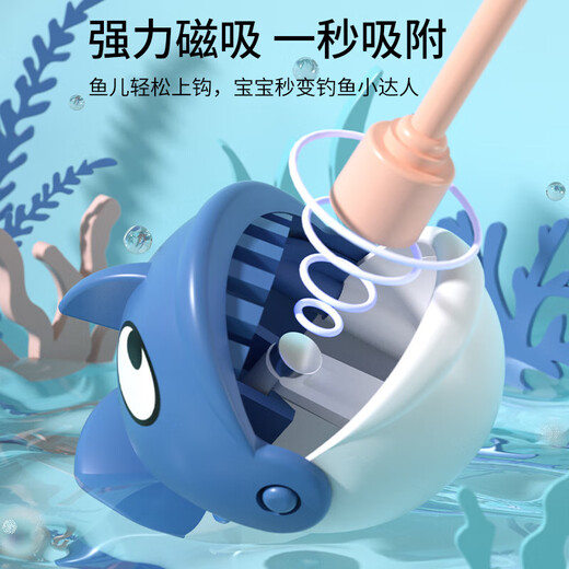Fishing Toys Automatic Fishing Pool Children's Electric Music Magnetic Fishing Tray Early Education Toys Children's Toys 2 Rod 21 Fish Electric Magnetic Lighthouse Fishing Set