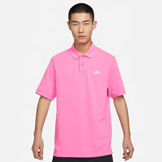 耐克(NIKE)男短袖T恤 POLO衫 纯棉 运动休闲 FN3895-675 粉色XL