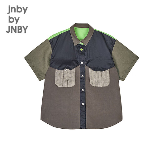 Jnby by JNBY New Jiangnan Buyi children's short-sleeved shirt summer 1P5210410 410/dark navy 140cm