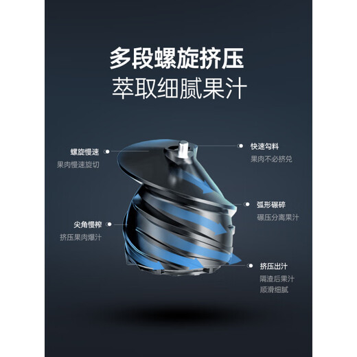 
Juice machine for household full automatic multi-functional small juice cup juice separation portable mini juicer Light Luxury Blue [MR9901]