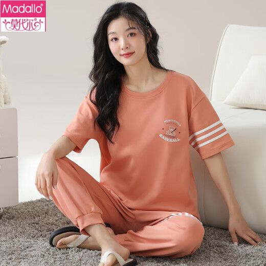 Modal Damen Kurzärärmelte Pyjamas Anzughose Sommer reines Baumwolle Kleidung reines Baumwolle kann im Sommer im Sommer im Sommer im Sommer Sommer Y9721 m getragen werden (Empfohlen 75-95jin [Jin gleich 0,5 kg])