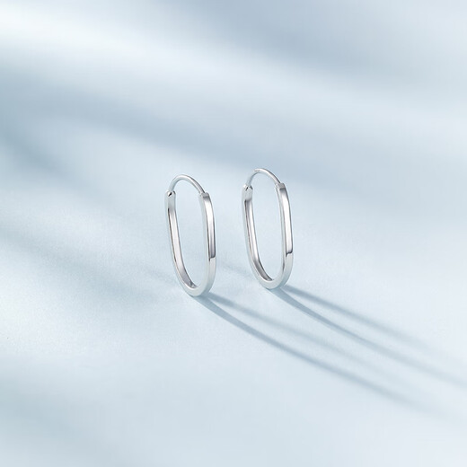 Safir platinum earrings for women PT950 platinum square and round platinum earrings as a birthday gift for your girlfriend, about 1.90 grams