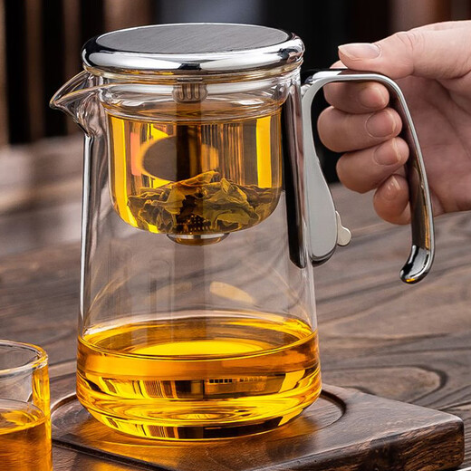 Yipot tea magnetic elegant cup teapot home office high temperature resistant glass teacup tea water separation tea set tea making artifact