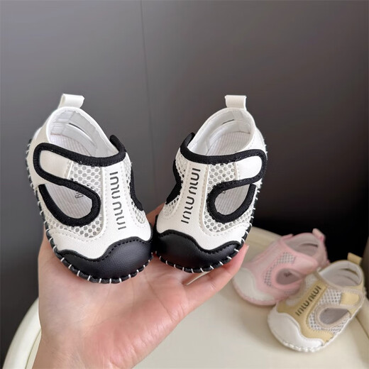 Ji Zhenfei 0-1-Jähriger Kind Kleinkindschuhe 3-6-12 Monate für Männer und Frauen lässig weiche Gummi-Sohle Anti-Fall-Atmungs-Mesh-Sandalen 13 cm in der Länge etwa 11-14 Monate