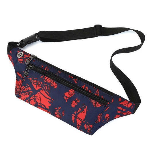 
[Sports and body] New waist bag for men and women multifunctional waterproof outdoor mobile phone bag Korean crossbody bag chest bag sports waist bag - black - 1 piece
