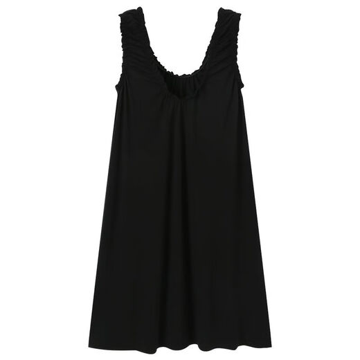 Camisón de seda de algodón yalu para mujeres en verano en medio de larga duración chaleco en V-neco manevelave casual de pijama casual falda g@y1391#mujer m