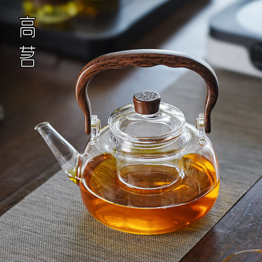 Gaoming glass teapot high temperature resistant thickened water boiling teapot household electric ceramic stove special teapot Mingxiang teapot 1100ml