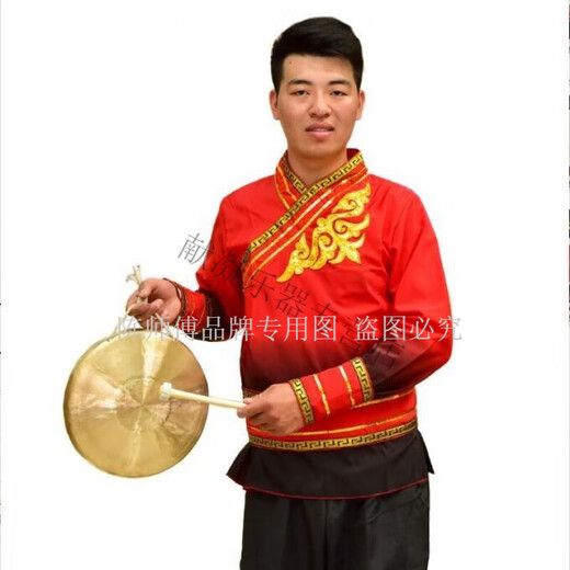 陈师傅响铜铜锣中音手锣大小苏锣高中低音虎锣威风锣戏剧响铜乐器锣 36cm低虎音锣2.3斤+锣锤