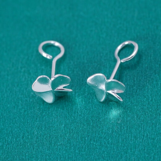 FVIP Old Phoenix 999 pure silver four-leaf clover anti-allergic earrings 2025 new hook earrings for women, precious craftsmanship - silver - four-leaf clover ear 2.3 grams (light posture) new store discount