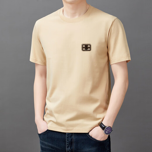 
Seven Wolf 240g heavy pure cotton short-sleeved T-shirt for men loose casual round neck base shirt T-shirt top men's clothing KSJY9922 white M 165 suggests 100-120Jin [Jin equals 0.5 kg]