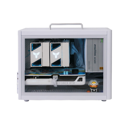 AMD Ryzen R5 9500F/7500F/5060TI/9060XT graphics card student dormitory pure white mini mini host desktop computer host assembly small computer DIY complete machine Configuration 2丨R5 7500F/RX7650GRE