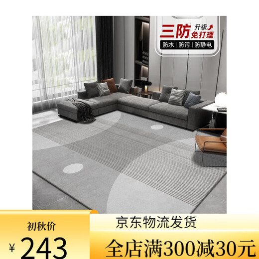 Suye Carpet Living Room 2024 New Light Luxury Sofa Floor Mat Free Washable Wipe Room Bedroom Home Coffee Table Blanket Thick Modern 15601 240*300cm Customized Model No Return or Replacement