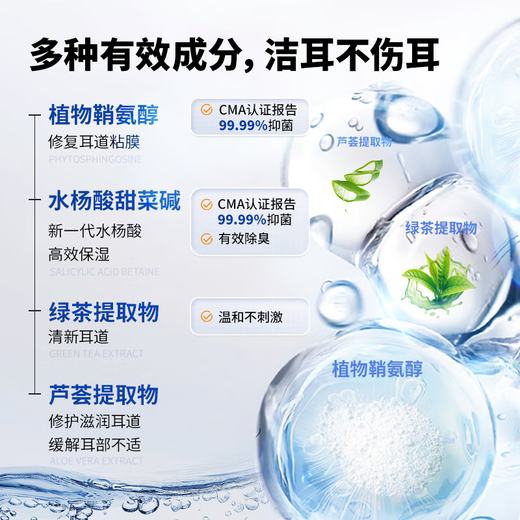 Shu Chongjia Pet Ear Cleanser Cat and Dog Ear Cleansing Antibacterial Anti-Itching Ear Cleanser Ear Drops 100ml 2 Bottles