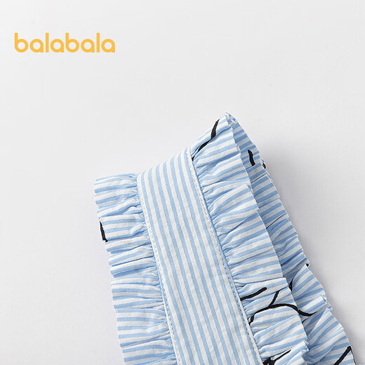 Balabala shopping mall same style girls skirt children dress summer sleeveless vest dress blue tone 00388 130