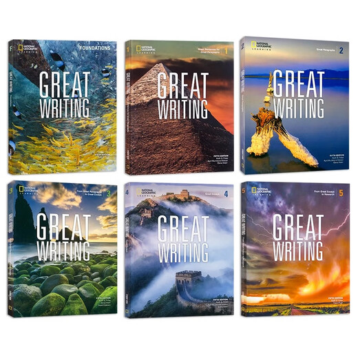 Original importé National Geographic Great Writing F12345 Niveau Nouveau Version Fifth Edition Junior High School Junior High School Writing Special Textbook Academic English Teaching English Tutorial Advanced Training Writing Guidance Fifth Edition 3 Nive