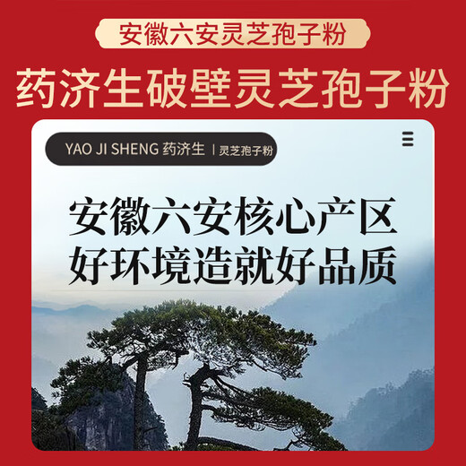 药济生 中药饮片灵芝孢子（破壁）2克/袋*30袋/盒*6盒灵芝孢子粉补肾益肺 养心安神健忘失眠 心悸久咳