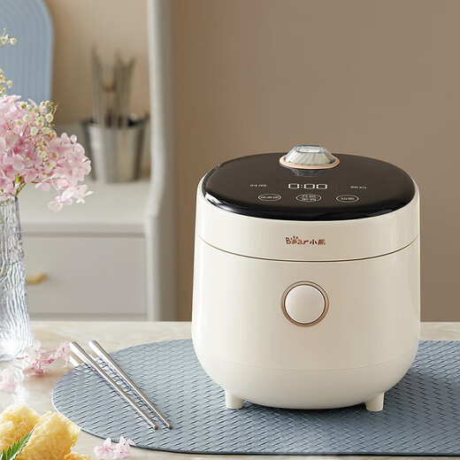 
Bear rice cooker household rice cooker 1.6L mini 1-2 people small capacity rice cooker one-click fast cooking micro pressure multi-function reservation pot containing steamer DFB-C16K1 1.6L [22 minutes quick cooking] with steamer