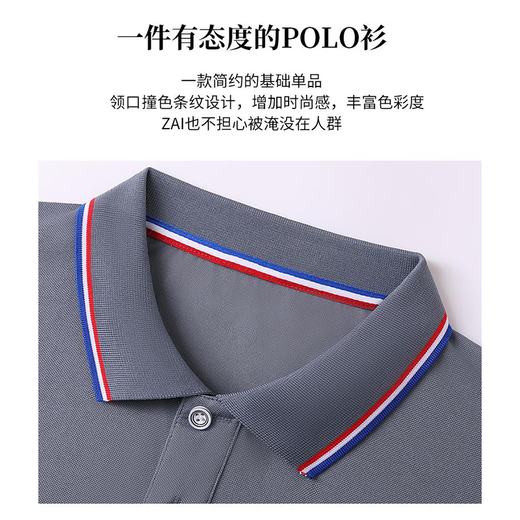 真维斯（Jeanswest）短袖POLO衫夏季纯色绣标上衣服polo衬衫 黑色698 4XL （建议160-180斤）