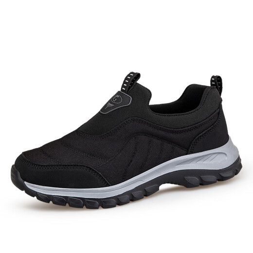 
Adachi Kinzu Lijian official website one-foot pedaling shoes for elderly men summer middle-aged and elderly old Beijing cloth shoes sneakers 9207 black men and women style_(authentic) 35