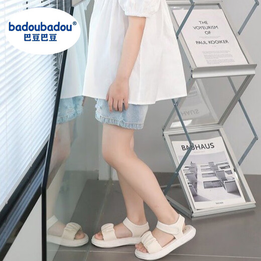 巴豆巴豆（Badoubadou）女童凉鞋夏款2025新款儿童时尚沙滩鞋女孩中大童软底公主凉拖夏季 xd-723黑色 26