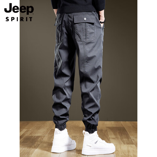 Jeep Spirit American Retro Новые повседневные брюки Мужская тенденция весны и осенью осенней функциональные подвязывание летние рабочие штаны Harlen Sport