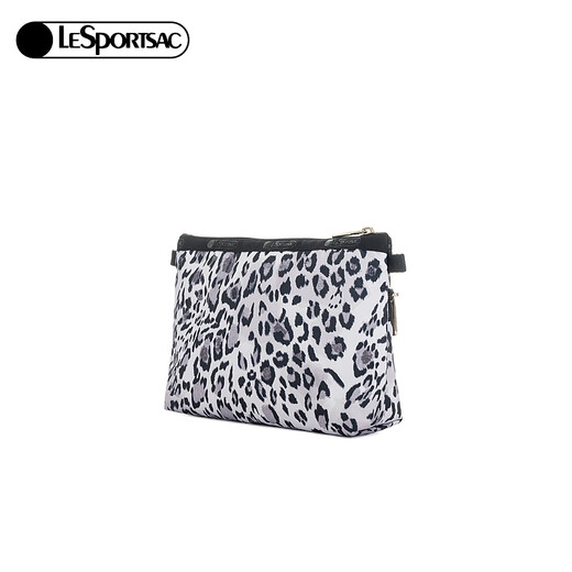 Lesportsac's new style CLASSIC series fashionable leopard print retro compartment storage bag clutch cloud spot mist leopard