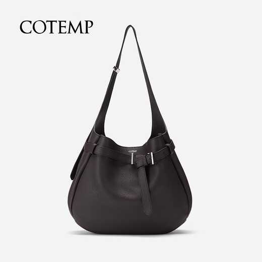 
COTEMPMusafir_Hobo_2025 Musa large bag large capacity commuting leather bag tote bag Ebony ebony color