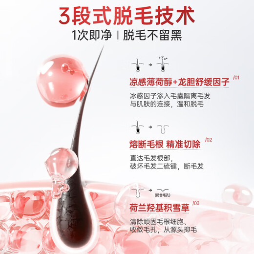 ZHENMI Singapore imported hair removal cream private virgin men and women armpit leg hair removal non-permanent root removal no longer grows