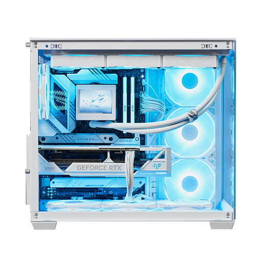 ASUS ROG family bucket Ryzen AMD9800X3D host Tianxuan RTX5060/5070/5080 graphics card white sea view room DIY assembly computer desktop complete machine 10 R7-9800X3D/5070Ti/32G