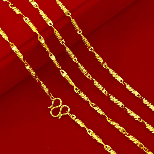 MHFDO old phoenix necklace girls color plated fake chain single chain without pendant twisted necklace 50cm