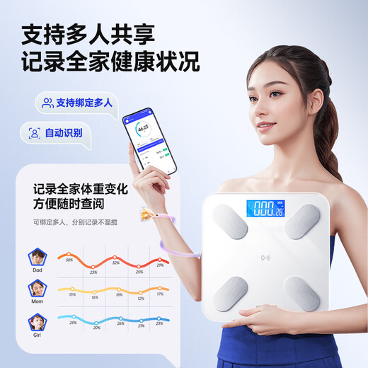 Konka Electronic Scale Weight Skala Intelligente Körperfettskala Hoch genaue elektronische Skala Home Wiegen gesunder Gewichtsverlust Sport und Fitness Special Scale 81 Gesundheitsdaten überwachen