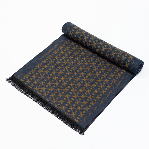 Da Vinci Passwort Herrenseide Jacquard Velvet Schal im Winter Vielseitige Maulbeer -Seidenschalge. Verdickte Warmschal für Freund 1##