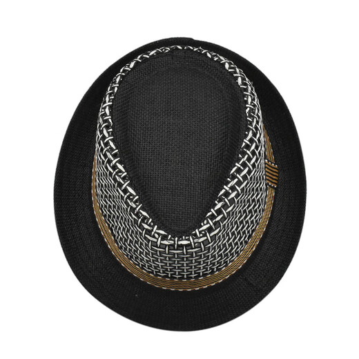 Spechtshut Herren Mesh Hollow Top Hut Sonnenschutzhut Frauen modische und vielseitige Gesichtsgesichts-Verschmutzung kleiner Jazzhut Schwarze Kindermodell 54 cm