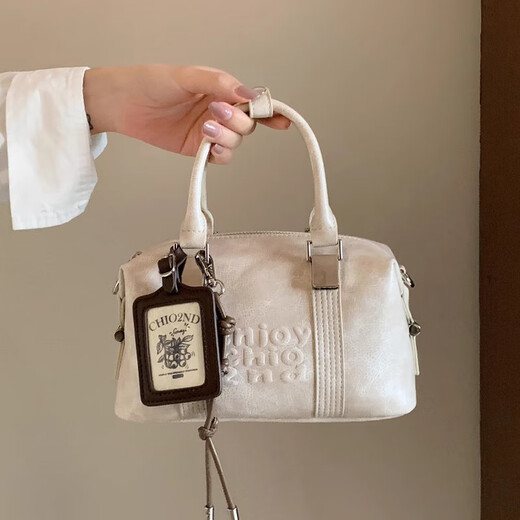 Nanfeng Chio2nd Pillow Bag Damen pendeln vielseitige Handtasche One-Shoulder Crossbody Bag 520 Geschenk für Freundin Beige White