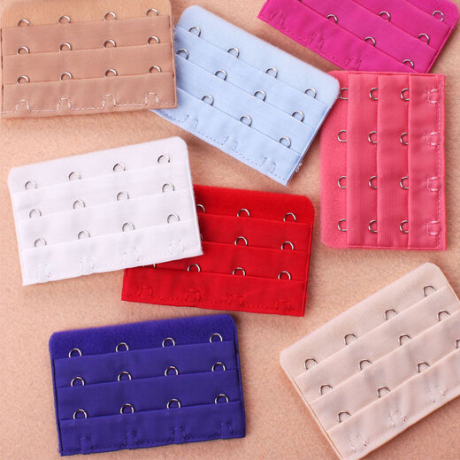 Wantao four-breasted bra extension buckle extension buckle bra adjustment back buckle 3 rows 4 buckles three rows four buckles extension belt buckle dark skin tone