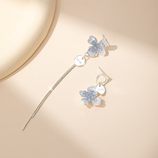 Qlady Ice Crystal Flower Earrings Beautiful Earrings Female Niche Unique Tassel Earrings 2025 New High-end Earrings Gift