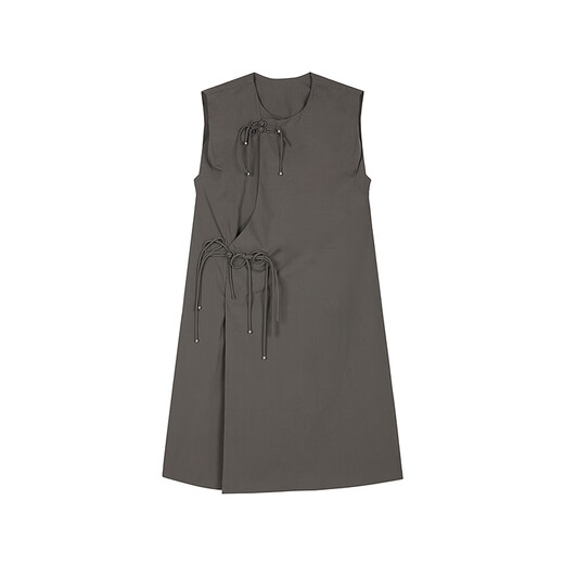 Jnby/Jiangnan Buyi 25 Sommer Neues chinesisches Kleid gerade ärmellose runde Hals weich und bequem 5p5g13570 255/Green Coffee xs