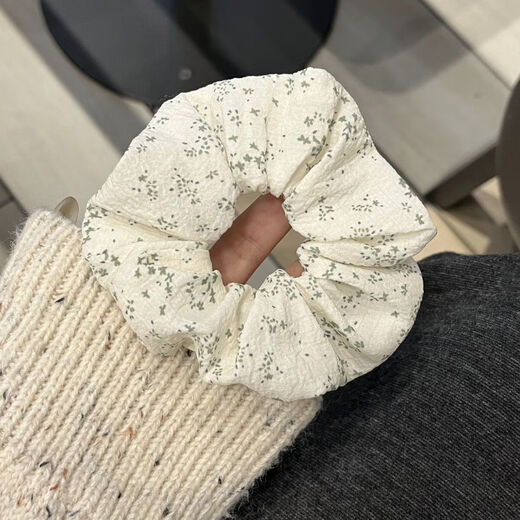 Sweet girly floral hair tie, super fairy bow ribbon, large intestine hair tie, cute and versatile ponytail internet celebrity hair rope, random floral set