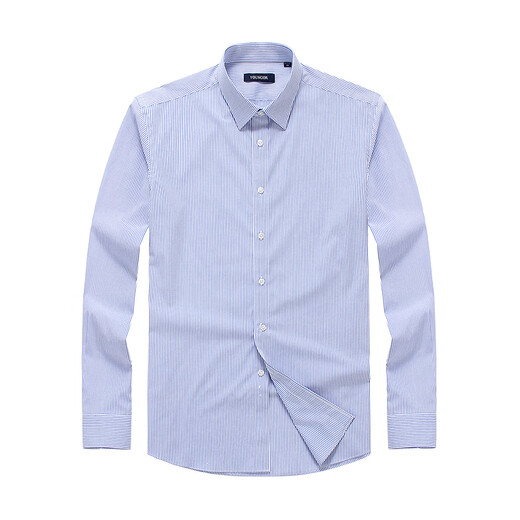 Youngor men's striped 100-count DP no-iron spring new business casual long-sleeved shirt 10273