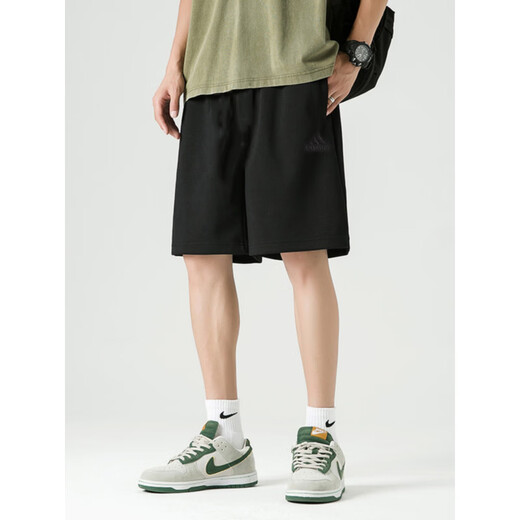 阿迪达斯 （adidas）棉质短裤男夏季新款运动裤宽松针织休闲五分裤IC9756 IC9756  L _推荐155-175斤
