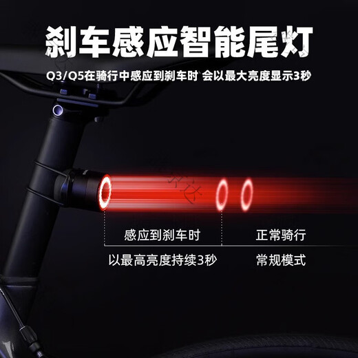 Rockbros Rock Brothers Luces de bicicleta adecuadas para ATX620/660/810/830/860 Luces de carga de bicicleta de montaña delantera y trasera