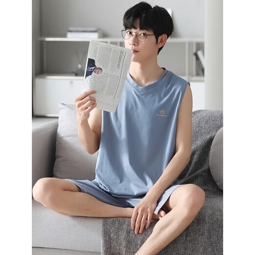 Yalu Modal Men's Pajamas Summer de verano 2024 Nuevo set de ropa de seda de seda de hielo de color grande de manga corta y ropa de ropa para el hogar de otoño nshzy-12026 L (adecuado para el peso de 100-130 Jin [Jin equivale a 0.5 kg])