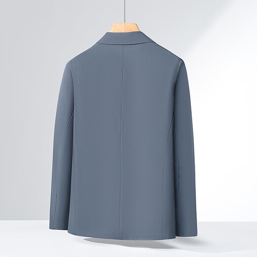 罗蒙（ROMON）防晒西服男夏季无痕免烫轻薄冰丝休闲西装外套上衣服2379 黑色3XL
