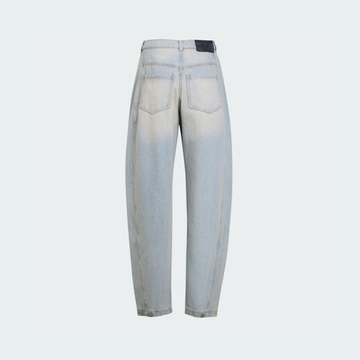 阿迪达斯 （adidas）女裤 三叶草时尚潮流舒适百搭透气宽松直筒牛仔裤JX9214 KG0200 31
