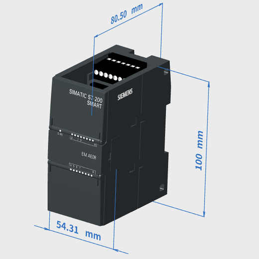 Siemens 6ES72883AE080AA0 PLC module controller SIMATIC S7-200 SMART, analog input SM AI08,8 analog input,
