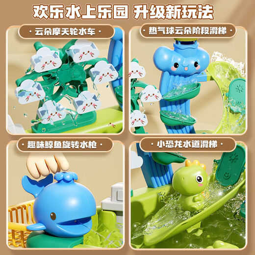 Live stone children's dishwasher toys to play with water, electric water, dishwasher table, house kitchen toys, girls birthday gifts, unicorn pink dishwasher [rechargeable version] Children's Day gifts