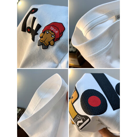 
With pure large size 200 Jin [Jin equals 0.5 kg] round neck short-sleeved T-shirt for men 2025 summer Hong Kong style printed cotton T-shirt plus fat plus size men jsw9926 white 10XL m Recommended 90-108 Jin [Jin equals 0.5 kg]