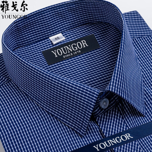 
CEO Yageol Short-sleeved Shirt Men's 2025 Summer Pure Cotton Middle-aged Casual Business No-Ironing Plaid Professional Shirt Short-sleeved DX6630 38 Suggestions [70-95Jin[Jin equals 0.5 kg]]