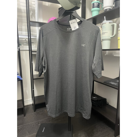
Archaeopteryx Arc'teryx Men's Short Sleeve T-shirt Cormac Quick Dry Clothes Black Back Big Bird Mark_x9721 S